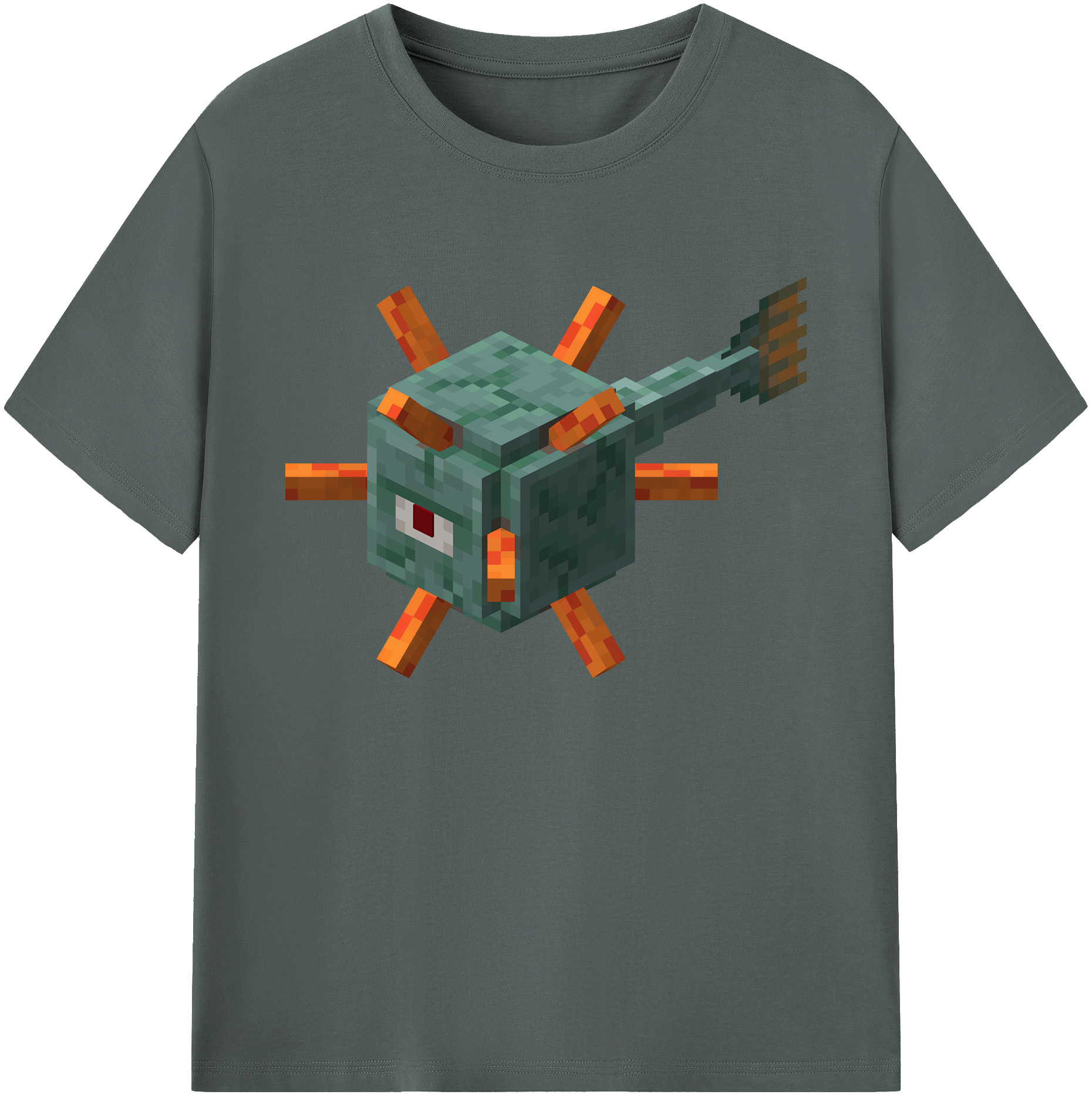 （画像用） マインクラフト ブロックの世界 Minecraft MC Block world 綿100％ メンズ半袖Tシャツ｜肌触りやわらか＆通気性